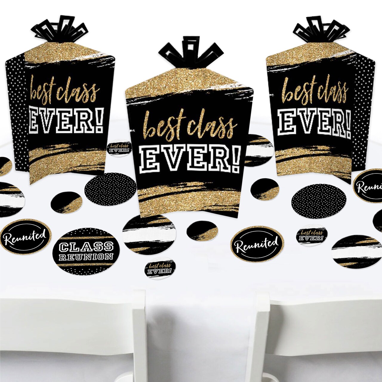 Big Dot of Happiness Reunited - School Class Reunion Party Decor and Confetti - Terrific Table Centerpiece Kit - Set of 30